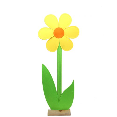 Floristik24 Fiore in feltro giallo 87cm