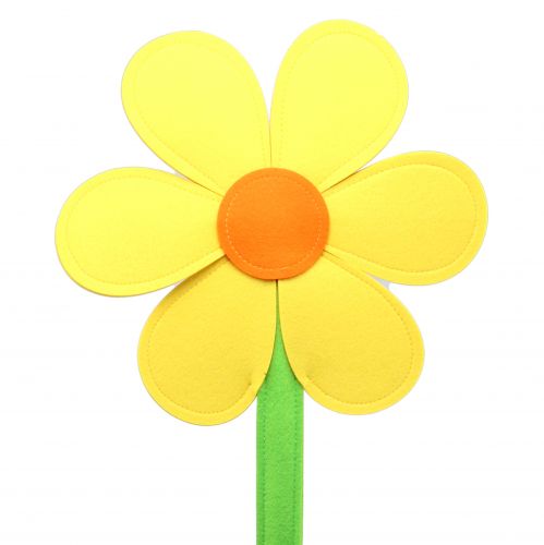 Floristik24 Fiore in feltro giallo 87cm