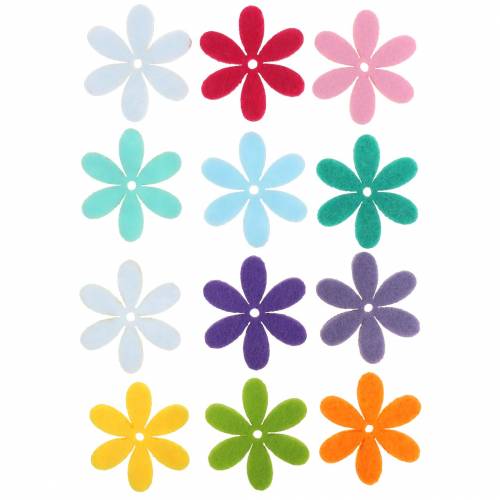 Prodotto Fiori in feltro 4,5 cm 36 pezzi diversi colori Fiori in feltro da cospargere e incollare