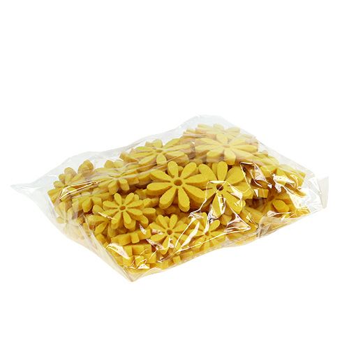 Floristik24 Set di fiori in feltro giallo 96 pezzi