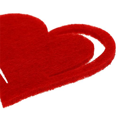 Floristik24 Cuori in feltro 5,5 cm rosso 90 pezzi