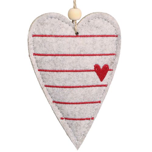 Prodotto Cuori in feltro Decorazioni per albero di Natale cuori beige 8,5×12 cm 6 pz