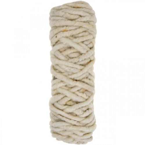 Filo di feltro stoppino filo di lana bianco giallo marrone L30m