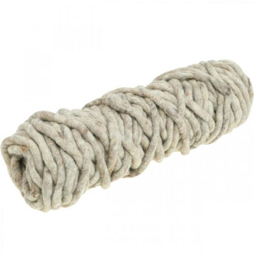 Floristik24 Cordoncino in feltro Velcro Mirabell 25m beige/marrone