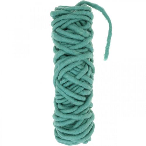 Corda in feltro di lana con filo verde impermeabile 20m