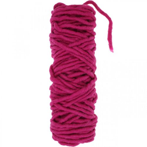 Prodotto Cordone in feltro con filo di lana per artigianato rosa 20m