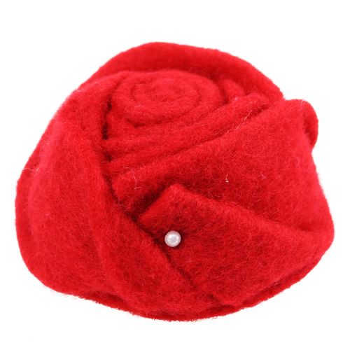 Feltro rosa rosso Ø8cm H4cm 6pz