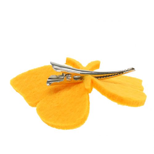 Floristik24 Farfalle in feltro con clip 7 cm 24 pezzi