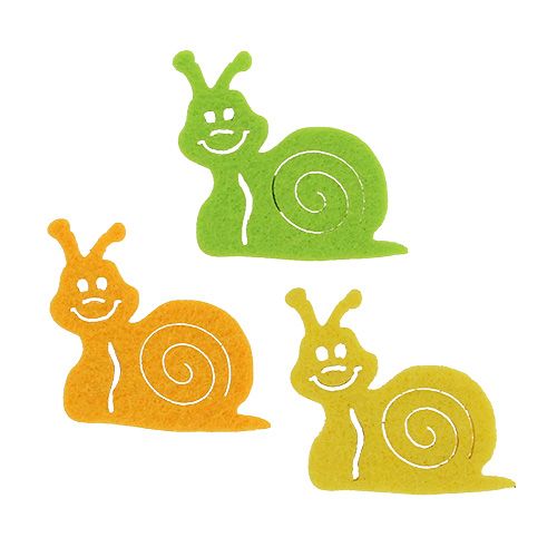 Floristik24 Lumaca in feltro con punto adesivo 5cm assortiti 36 pezzi