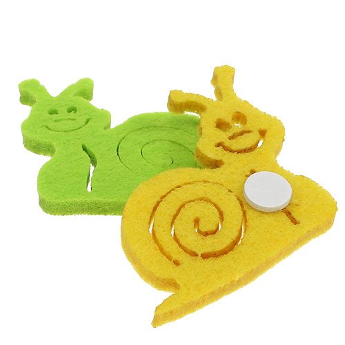 Floristik24 Lumaca in feltro con punto adesivo 5cm assortiti 36 pezzi