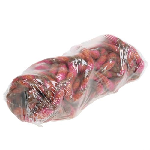 Floristik24 Cordoncino in feltro 25 m marrone, rosso, rosa
