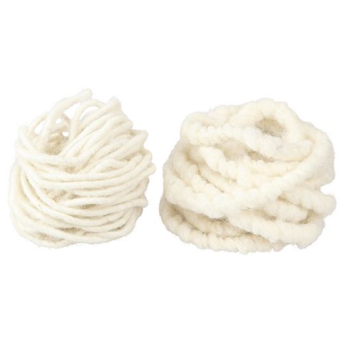 Prodotto Feltro corda stoppino filo feltro corda bianco L7m set 2 pezzi