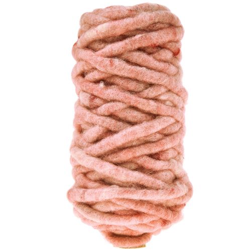 Floristik24 Cordoncino in feltro di lana con filo Rauris filo rosa 20m