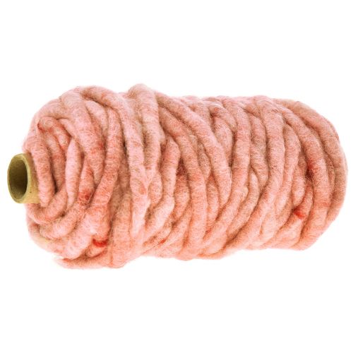 Floristik24 Cordoncino in feltro di lana con filo Rauris filo rosa 20m