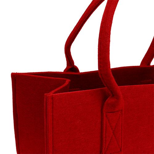 Floristik24 Borsa in feltro 39x25x22cm rossa