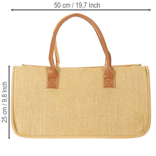 Borsa in feltro effetto rafia 50 cm x 25 cm x 25 cm | Floristik24.it