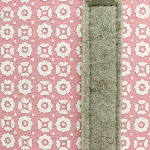 Prodotto Borsa in feltro rosa-grigio con motivo 55 cm x 36 cm x 18 cm