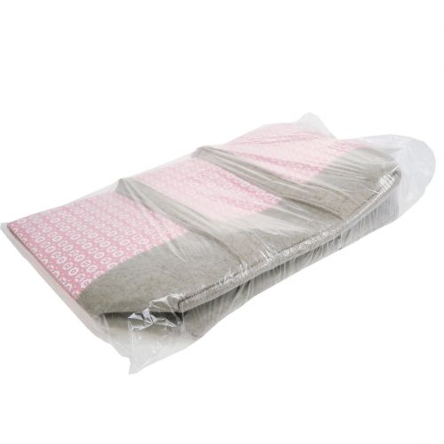 Floristik24 Borsa in feltro rosa-grigio con motivo 55 cm x 36 cm x 18 cm