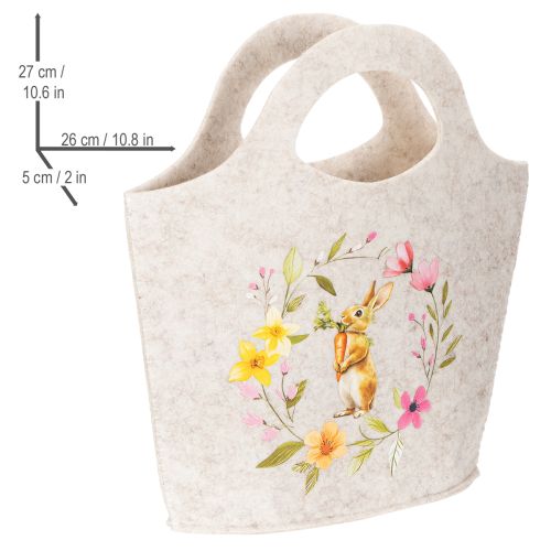 Prodotto Borsa in feltro con adorabile coniglietto pasquale, adatta per la primavera e l'estate, 27 cm, 4 pezzi