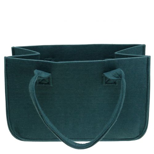 Floristik24 Borsa in feltro blu-grigio 40 cm x 20 cm x 25 cm