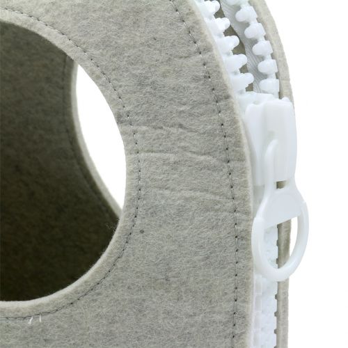 Floristik24 Borsa in feltro Grigio H58cm