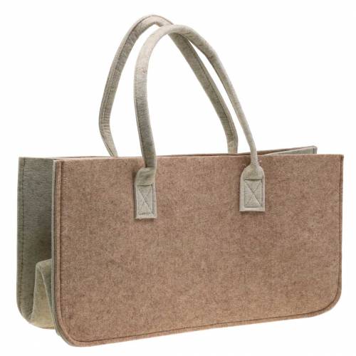Floristik24 Borsa in feltro marrone chiaro 50 × 25 × 25 cm