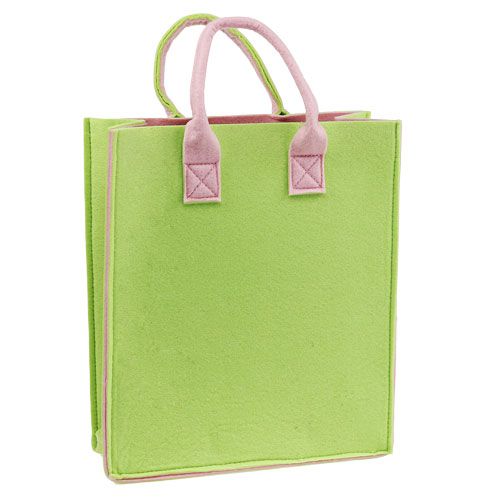 Floristik24 Borsa in feltro verde chiaro 37 cm x 32 cm x 15 cm