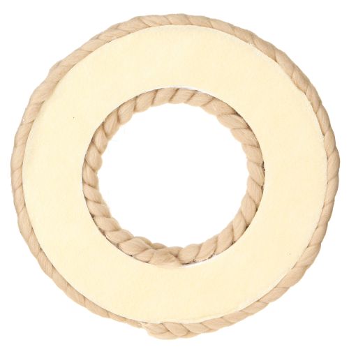 Prodotto Ghirlanda decorativa in feltro di lana marrone chiaro da appendere Ø30cm L4cm
