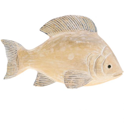 Floristik24 Pesce decorativo in legno naturale L17cm