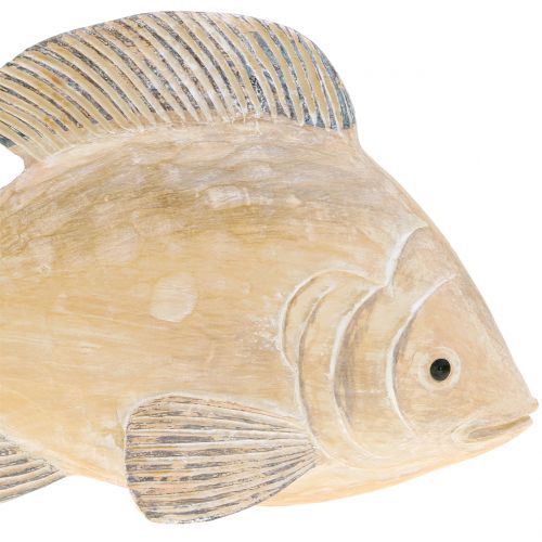 Floristik24 Pesce decorativo in legno naturale L17cm