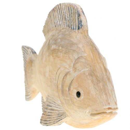 Floristik24 Pesce decorativo in legno naturale L17cm