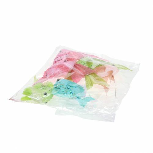 Prodotto Pesce decorativo per appendere verde rosa arancione blu 13-24 cm 6 pezzi