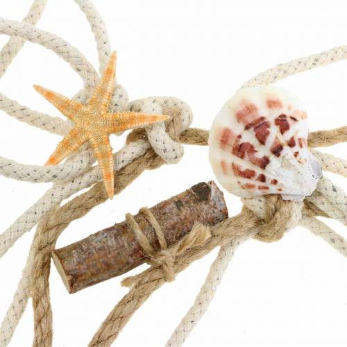 Floristik24 Rete da pesca per decorazione marittima con conchiglie naturali 400 × 150 cm