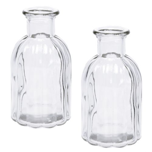 Floristik24 Vaso bottiglia piccolo Ø5,5 cm H10,5 cm trasparente 6 pezzi