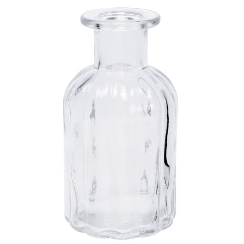 Floristik24 Vaso da fiori decorativo in bottiglia Ø7,5 cm H13,5 cm trasparente 6 pz