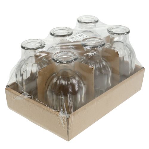 Prodotto Vaso da fiori decorativo in bottiglia Ø7,5 cm H13,5 cm trasparente 6 pz