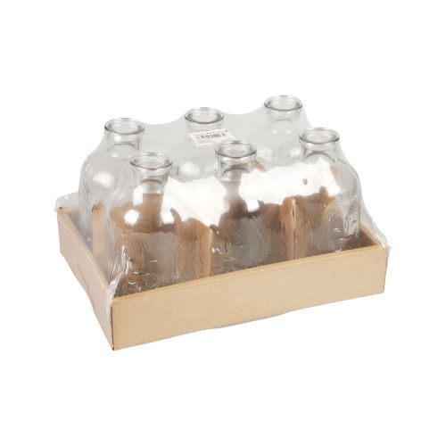 Floristik24 Bottiglie decorative mini vasi portacandele in vetro H12,5 cm 6 pz