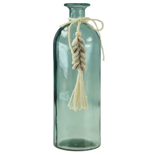 Prodotto Bottiglie vaso decorativo in vetro conchiglie ciprea marittima H26cm 2 pezzi
