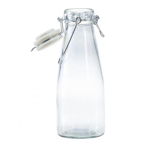 Prodotto Bottiglia in vetro decorativo con tappo trasparente Ø7cm 20,5cm