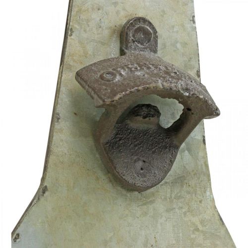 Floristik24 Apribottiglie decorazione vintage in metallo con contenitore di raccolta H41cm