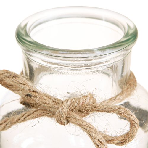 Prodotto Vaso per bottiglie bottiglie decorative in vetro legno 23x12x19,5 cm 2 pezzi