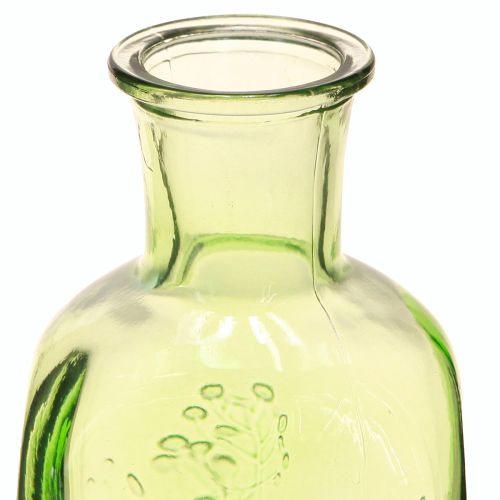 Prodotto Vaso bottiglia in vetro con motivo bottiglia in vetro verde H19cm 2 pezzi