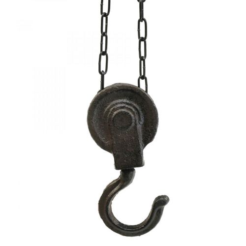 Puleggia Deco Metallo Deco Marrone Nero Vintage 40cm