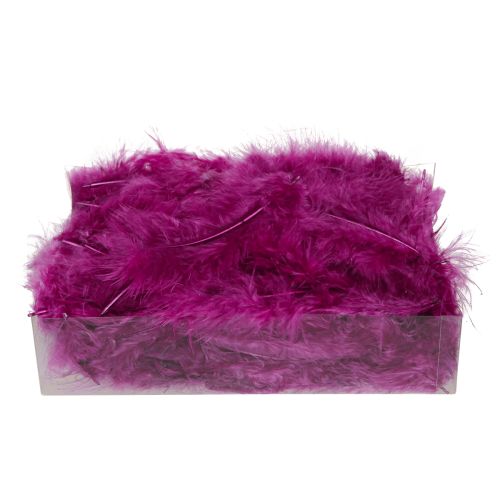 Prodotto Soffici piume decorative bordeaux per l&#39;artigianato 5-10 cm 20 g