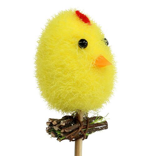 Floristik24 Soffice pulcino giallo sulla barra 4 cm 6 pezzi