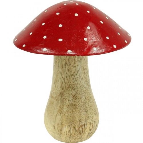 Floristik24 Fly agarico deco fungo di legno decorazione autunnale legno 11,5×Ø10cm