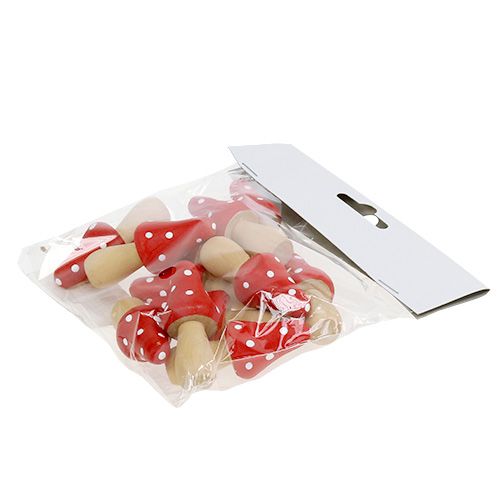 Floristik24 Toadstool in legno 6 cm 12 pezzi