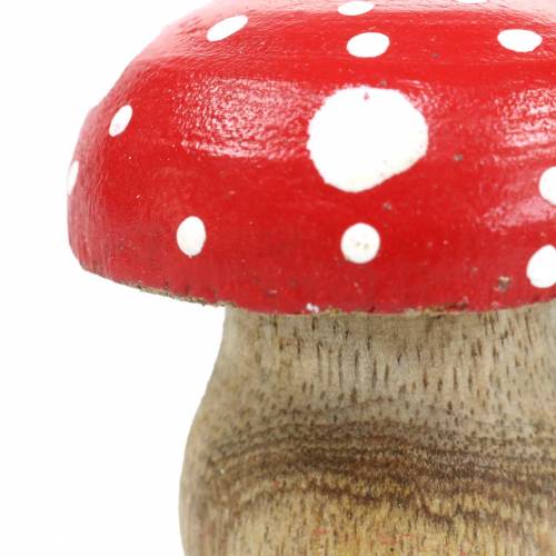 Floristik24 Toadstools decorativi in legno Ø4,6–5cm H4,6–4,9cm 6 pezzi