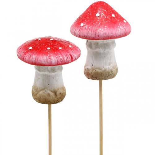 Floristik24 Plug deco agarico di mosca spine fiori autunnali assortiti H6 / 7cm 6 pezzi