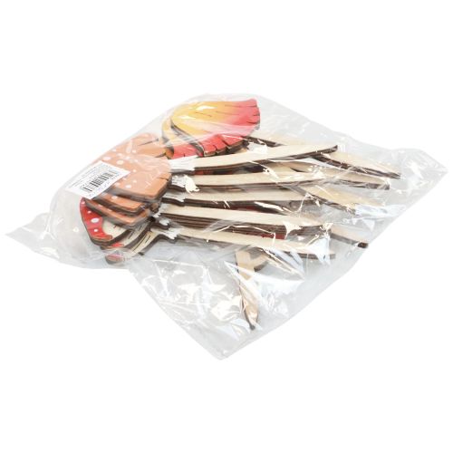 Prodotto Tappi decorativi in legno di agarico muscario, tappi per fiori in legno da 18 cm, 12 pezzi
